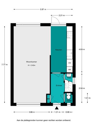 Plattegrond - Graaf Florisstraat 22, 4791 CB Klundert - Graaf Florisstraat 22 - Begane grond - 2D.jpg